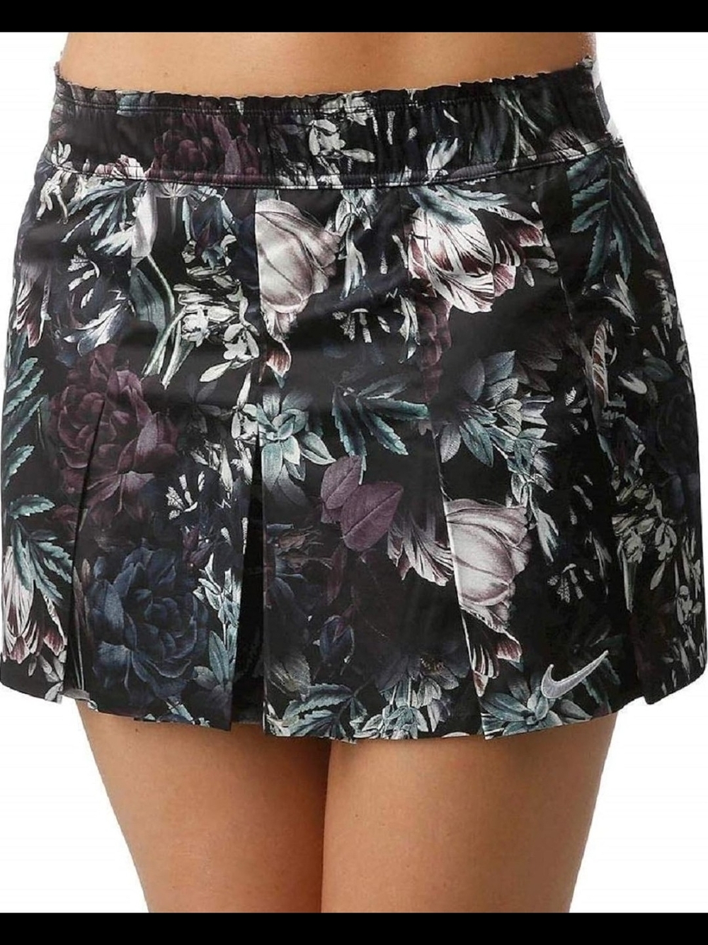Nike Court Flex Tennis/Pickleball Skirt, Black/Oxygen Purple, Size MED